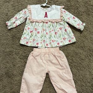 Stitchy Fish 12M Set - “A” monogram